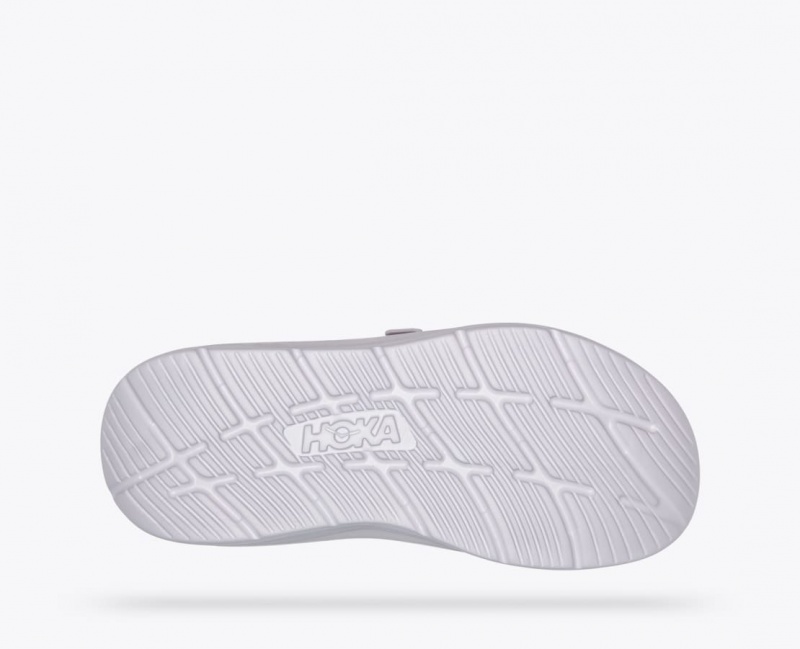 HOKA Ora Luxe Men's Slide Light Beige / Grey | 80952JWMV