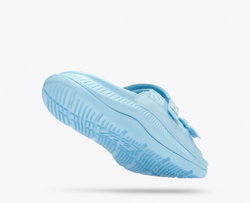 HOKA Ora Luxe Men's Slide Light Blue | 61947QNHY