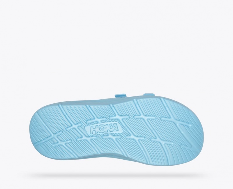 HOKA Ora Luxe Men's Slide Light Blue | 61947QNHY