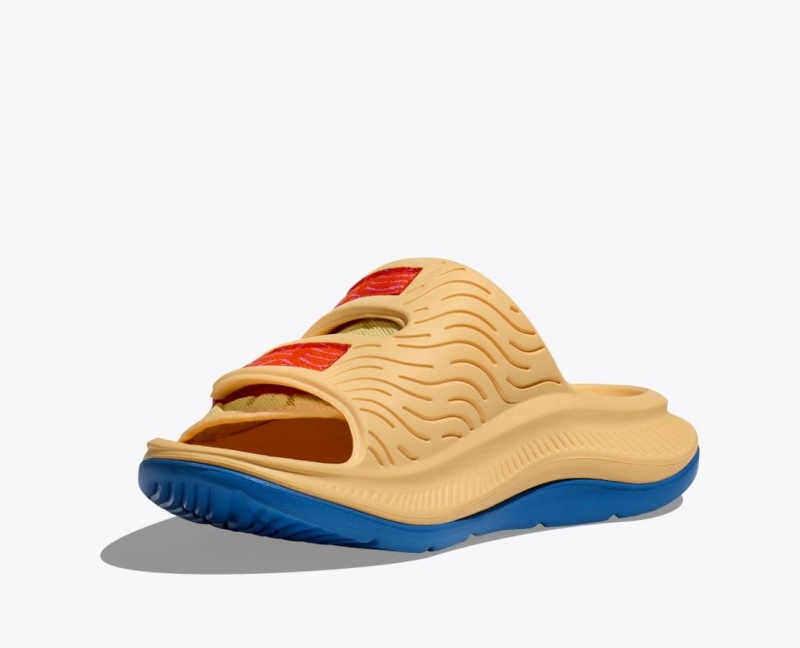 HOKA Ora Luxe Men's Slide Light Orange | 12495GWTB