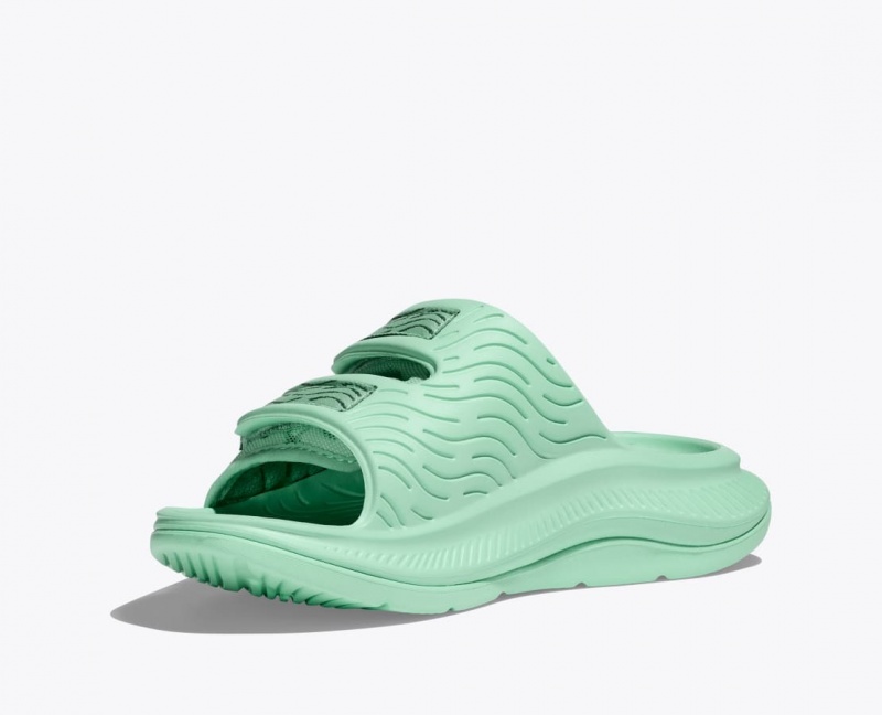 HOKA Ora Luxe Men's Slide Mint | 09216ESOR