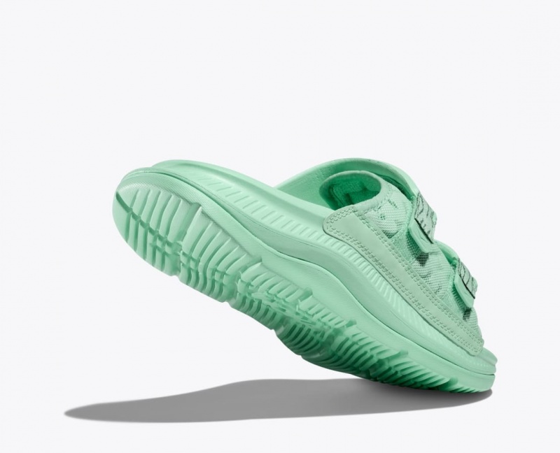 HOKA Ora Luxe Men's Slide Mint | 09216ESOR