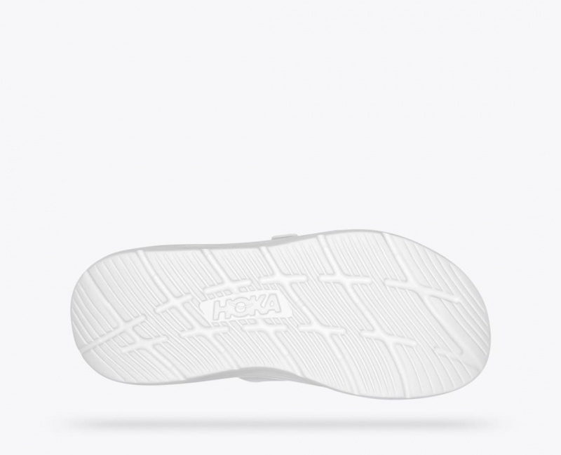 HOKA Ora Luxe Men's Slide White | 49508UJVE