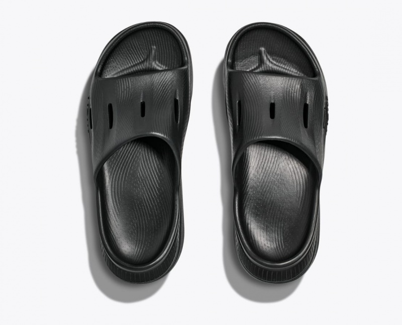 HOKA Ora Recovery 3 Kids' Slides Black | 41973FBPR