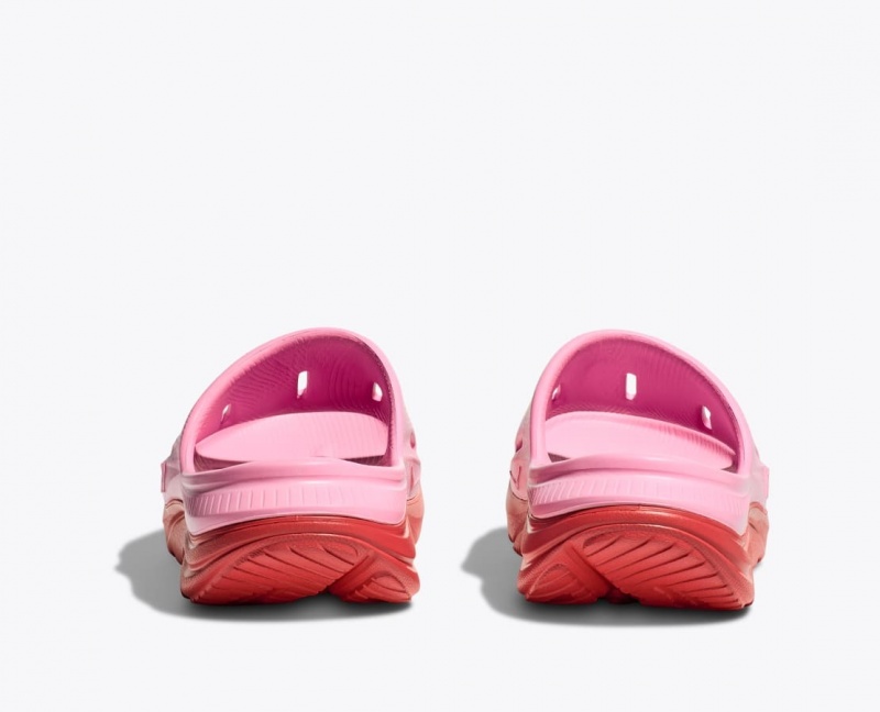 HOKA Ora Recovery 3 Kids' Slides Pink / Red | 54687RIMH