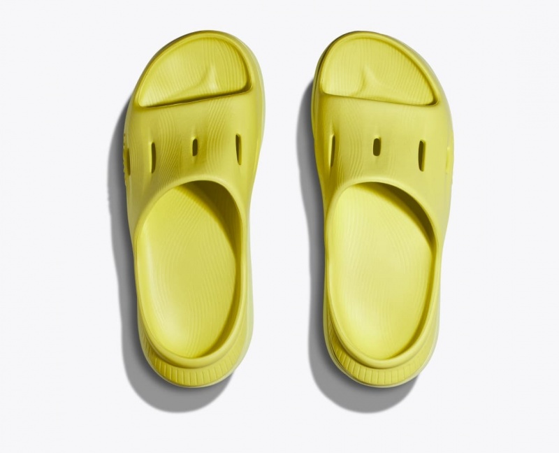 HOKA Ora Recovery 3 Kids' Slides Yellow | 24951KZJG