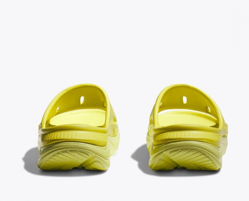 HOKA Ora Recovery 3 Kids' Slides Yellow | 24951KZJG