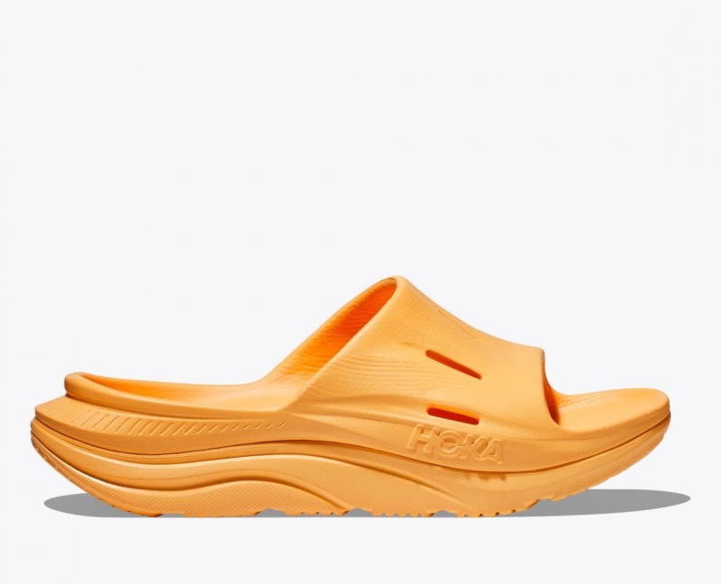 HOKA Ora Recovery 3 Men\'s Slide Dark Orange | 20179CNZQ