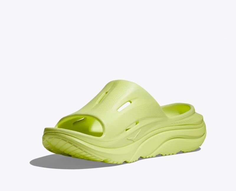 HOKA Ora Recovery 3 Men's Slide Light Green | 68470XIAD