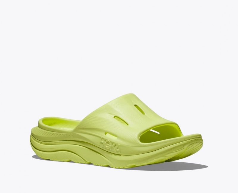 HOKA Ora Recovery 3 Men's Slide Light Green | 68470XIAD