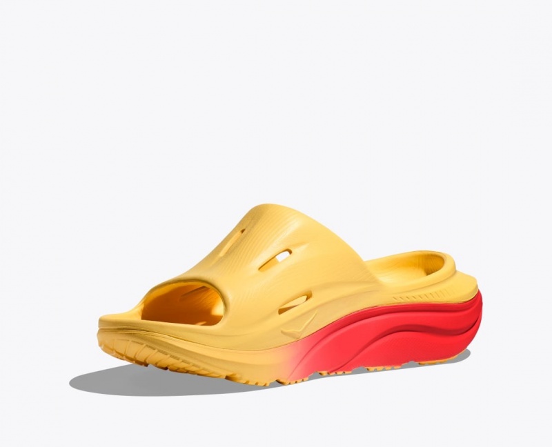 HOKA Ora Recovery 3 Men's Slide Orange / Red | 18276LKBI