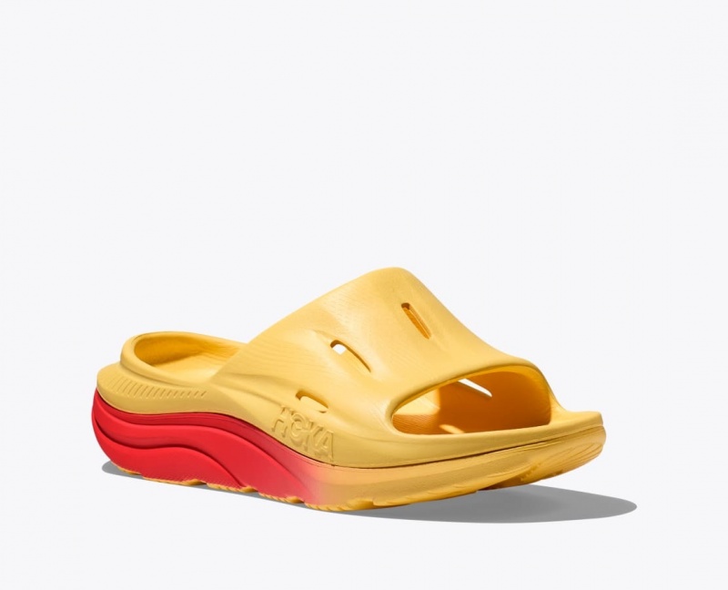 HOKA Ora Recovery 3 Men's Slide Orange / Red | 18276LKBI