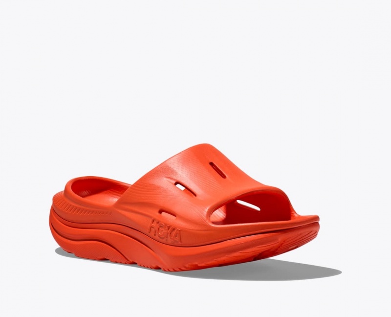 HOKA Ora Recovery 3 Men's Slide Red | 10386AGCK