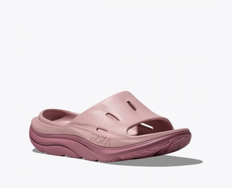 HOKA Ora Recovery 3 Women's Slide Beige | 79265PVGZ