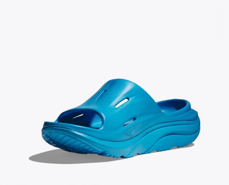 HOKA Ora Recovery 3 Women's Slide Blue | 06549KNXA