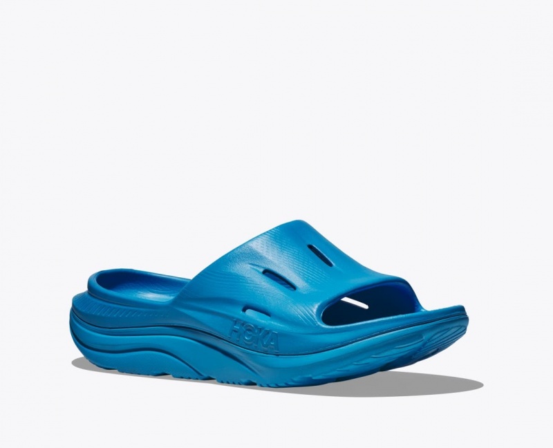 HOKA Ora Recovery 3 Women's Slide Blue | 06549KNXA