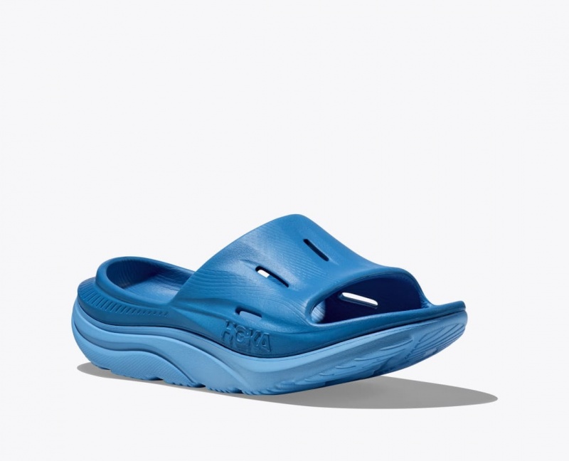 HOKA Ora Recovery 3 Women's Slide Dark Blue | 52013XRGP