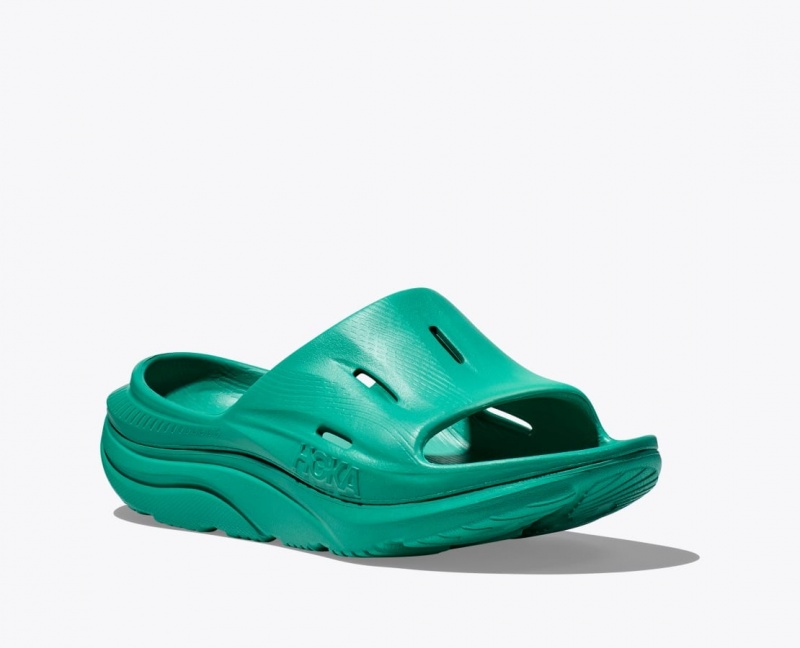 HOKA Ora Recovery 3 Women's Slide Dark Turquoise | 46937FICA