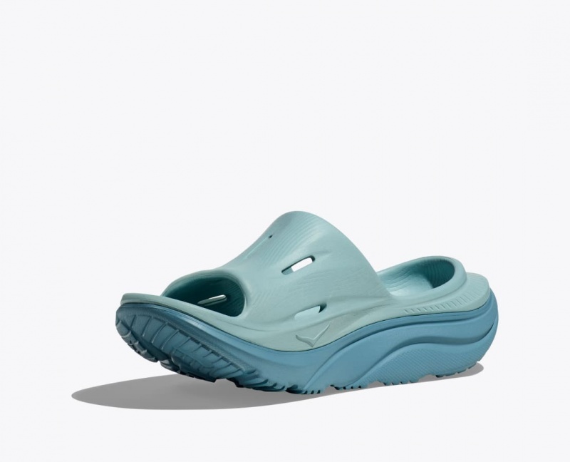 HOKA Ora Recovery 3 Women's Slide Grey Blue | 91326ASVC