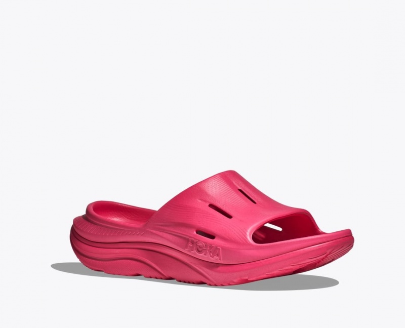 HOKA Ora Recovery 3 Women's Slide Red | 92875TIOR