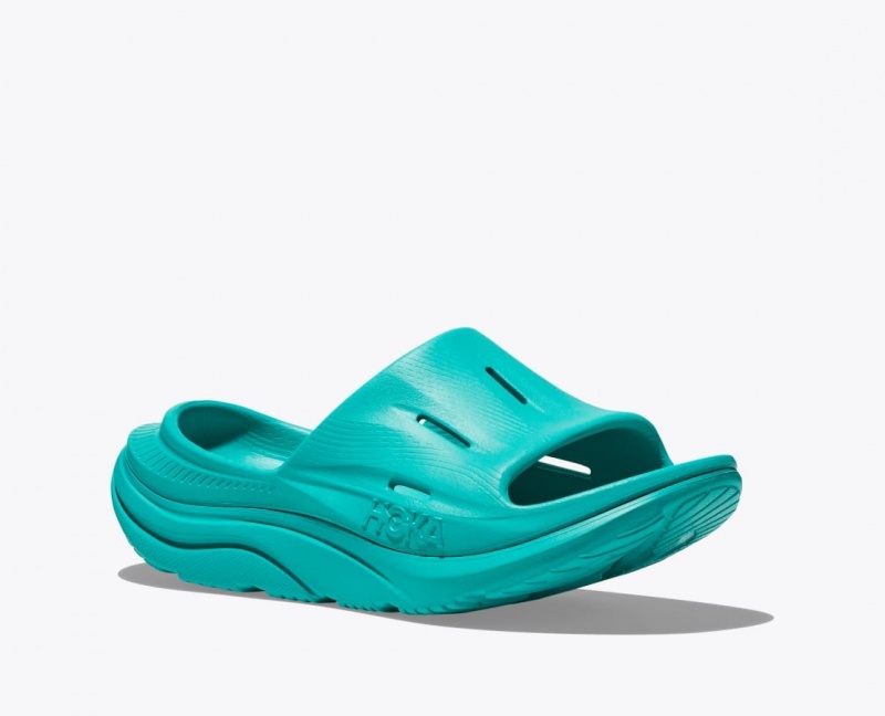 HOKA Ora Recovery 3 Women's Slide Turquoise | 53480ACFR