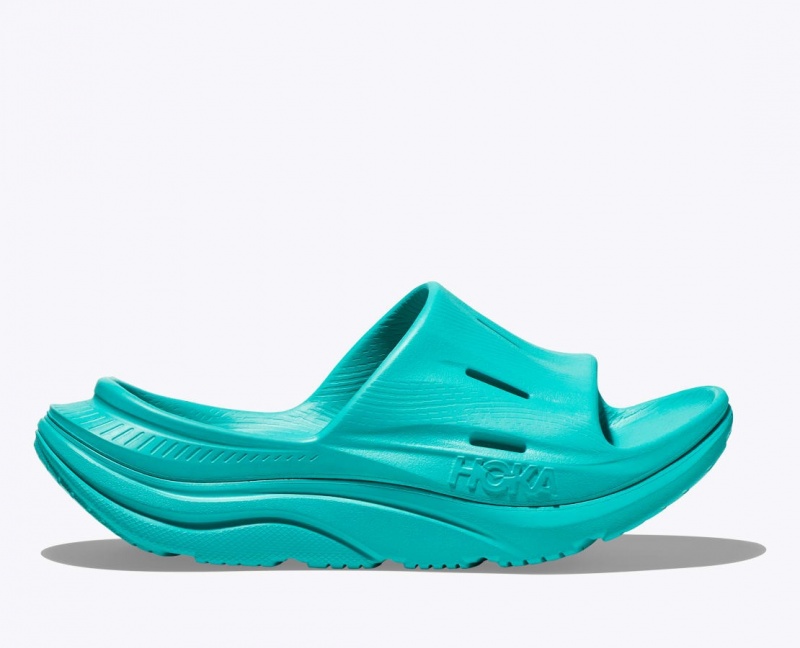 HOKA Ora Recovery 3 Women\'s Slide Turquoise | 53480ACFR