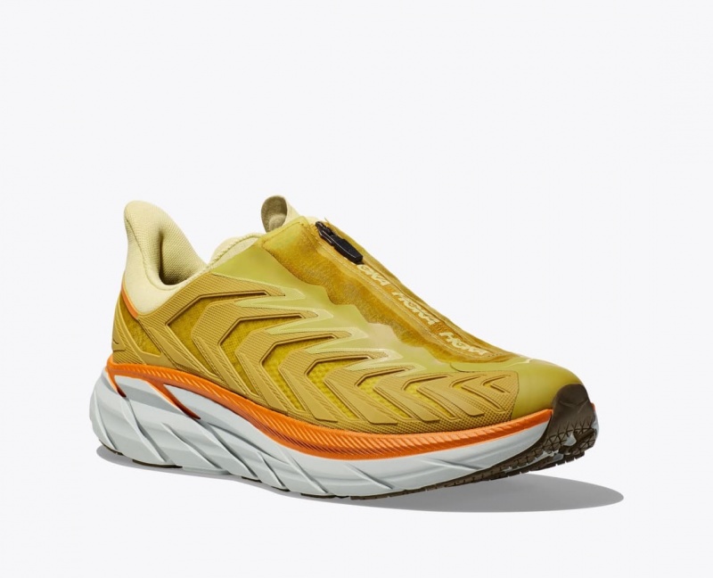 HOKA Project Clifton Women's Sneakers Light Green / Yellow | 71396CARQ