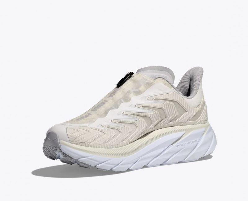 HOKA Project Clifton Women's Sneakers White | 48107UGVK