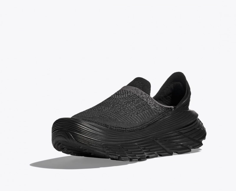 HOKA Restore TC Men's Walking Shoes Black | 23547DIHE