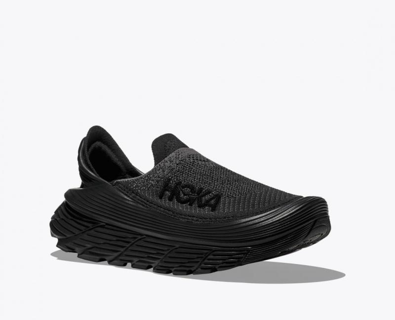 HOKA Restore TC Men's Walking Shoes Black | 23547DIHE