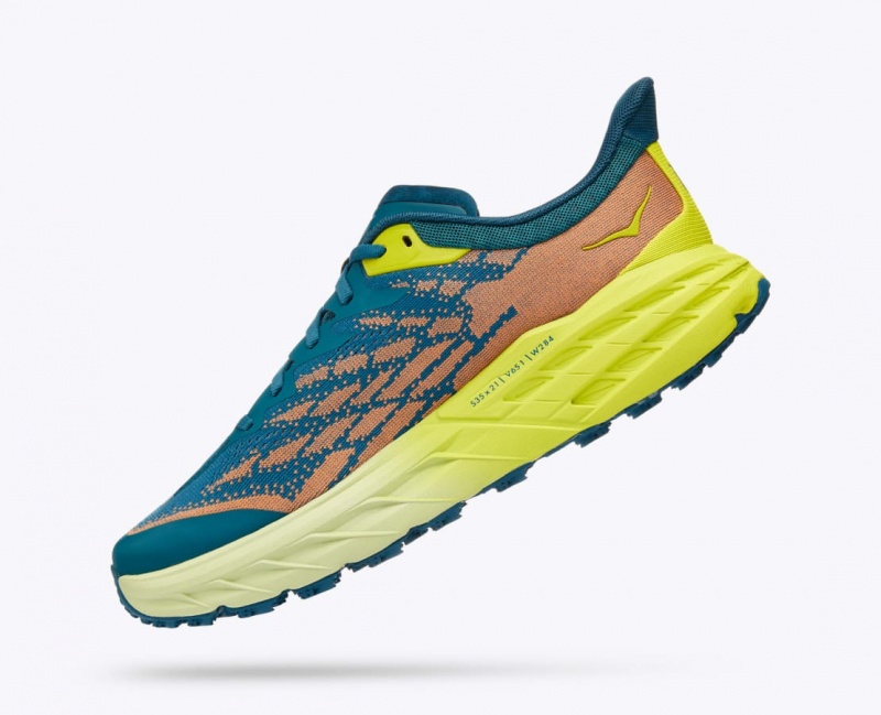 HOKA Speedgoat 5 Men's Trail Running Shoes Dark Green / Orange | 47216NPCL