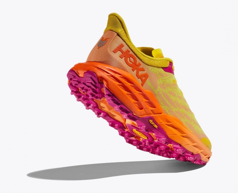 HOKA Speedgoat 5 Women's Trail Running Shoes Yellow / Orange | 84723YPAD