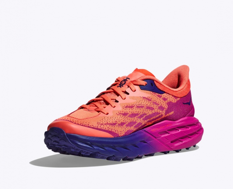 HOKA Speedgoat 5 Women's Trail Running Shoes Orange / Fuchsia | 72193WXMO