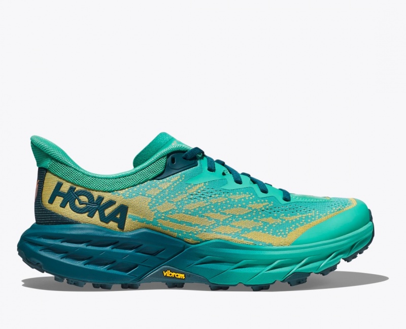 HOKA Speedgoat 5 Women\'s Trail Running Shoes Deep Turquoise | 72406NHEI