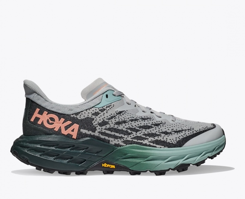 HOKA Speedgoat 5 Women\'s Trail Running Shoes Grey / Black | 32854AVUW