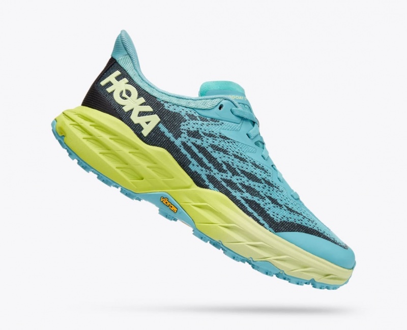 HOKA Speedgoat 5 Women's Trail Running Shoes Turquoise / Navy | 50139RUGH