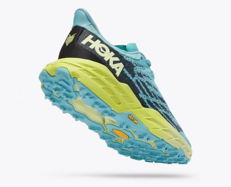 HOKA Speedgoat 5 Women's Trail Running Shoes Turquoise / Navy | 50139RUGH