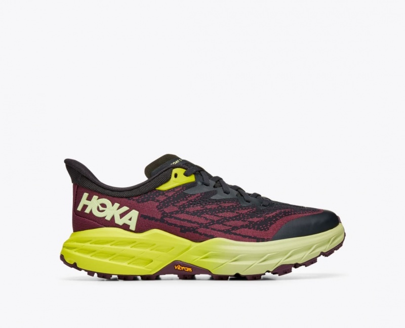 HOKA Speedgoat 5 Women\'s Trail Running Shoes Dark Red / Black | 27548PFSL