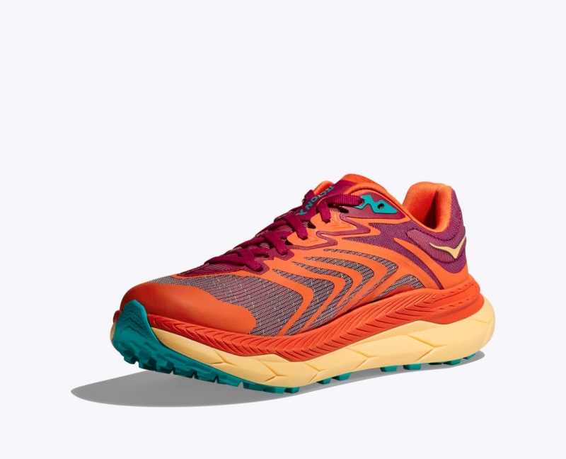 HOKA Tecton X 2 Men's Trail Running Shoes Red / Dark Red | 96312OJBC