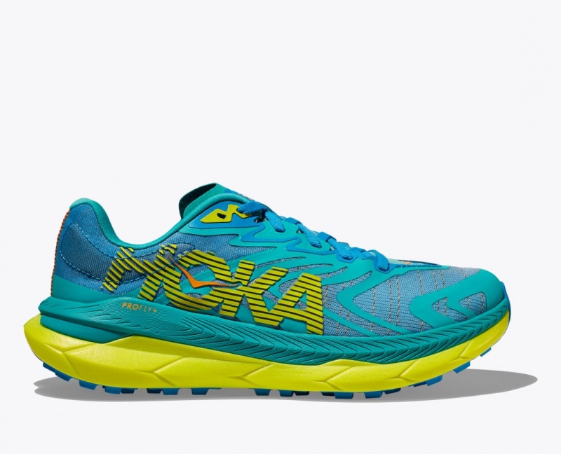 HOKA Tecton X 2 Men\'s Trail Running Shoes Dark Turquoise / Green | 49765JMZS