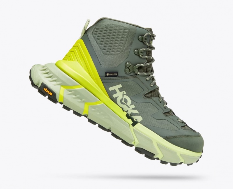 HOKA TenNine Hike GTX Men's Hiking Boots Green | 54607KEWZ