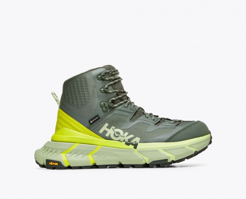 HOKA TenNine Hike GTX Men\'s Hiking Boots Green | 54607KEWZ