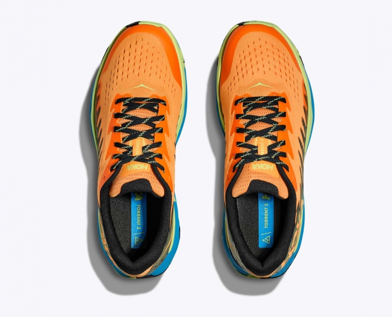 HOKA Torrent 3 Men's Trail Running Shoes Orange / Green | 62589PHTS