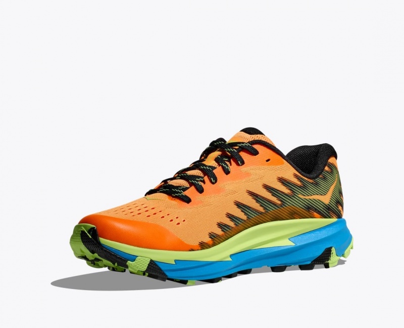 HOKA Torrent 3 Men's Trail Running Shoes Orange / Green | 62589PHTS