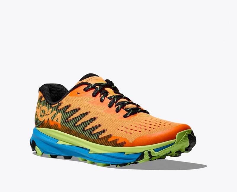 HOKA Torrent 3 Men's Trail Running Shoes Orange / Green | 62589PHTS