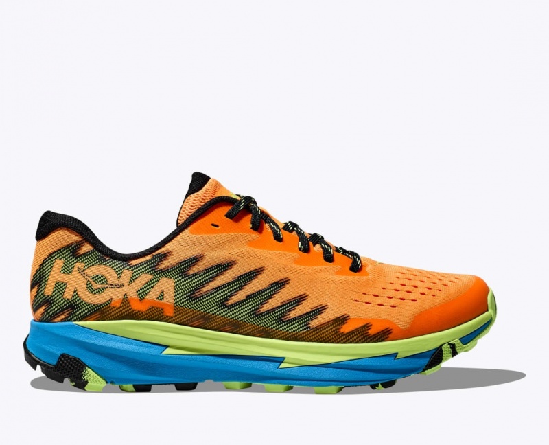 HOKA Torrent 3 Men\'s Trail Running Shoes Orange / Green | 62589PHTS