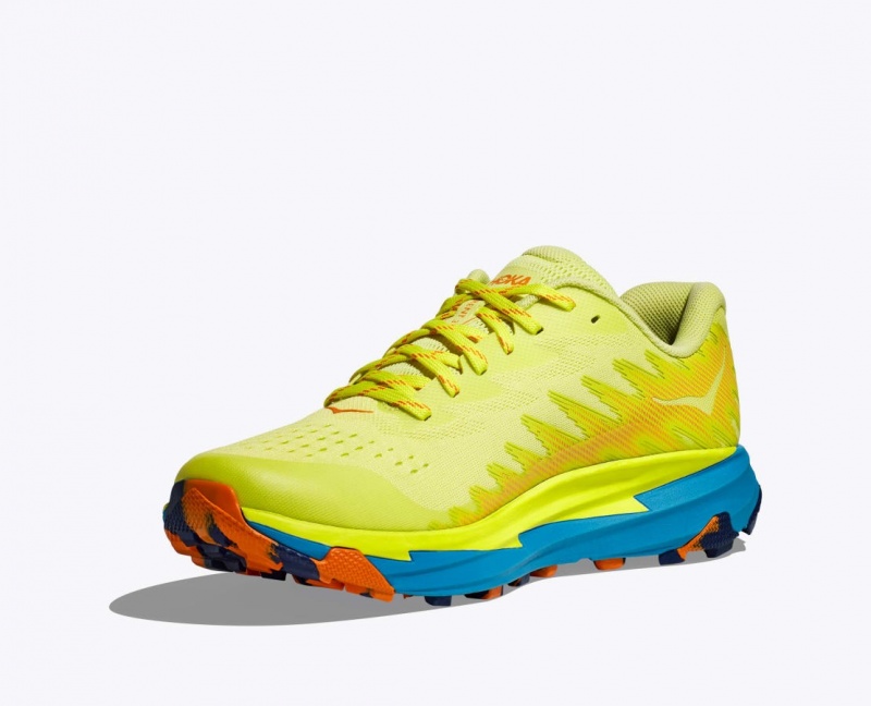 HOKA Torrent 3 Men's Trail Running Shoes Light Green / Blue | 19538GBAF