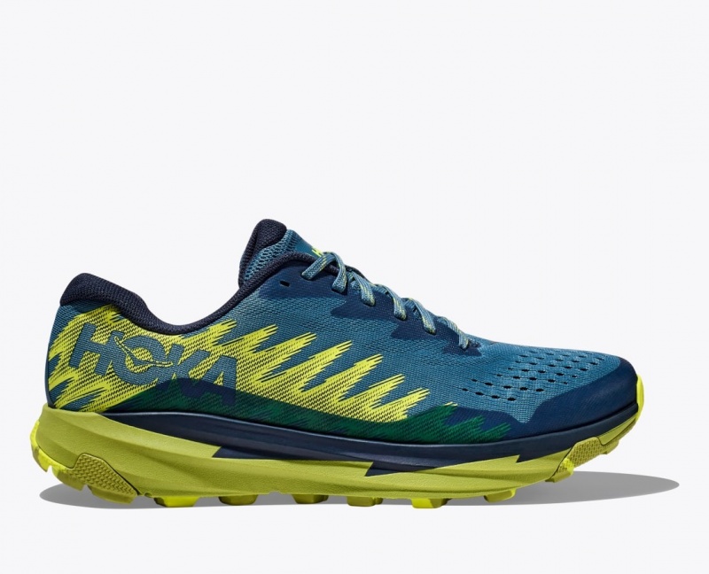 HOKA Torrent 3 Men\'s Trail Running Shoes Dark Blue / Green | 15739BTPD