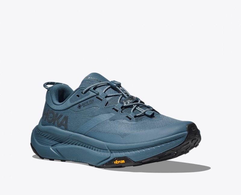 HOKA Transport GTX Men's Walking Shoes Dark Blue | 61274PQYH